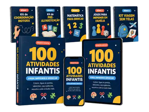 Plano Completo com 100 atividades infantis e cinco bônus
